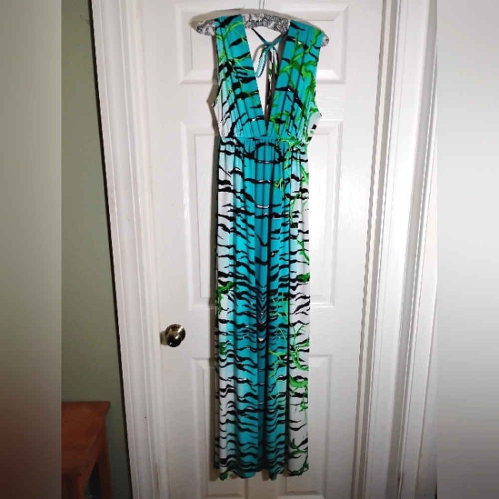 Tropical Maxi Dress Unaluna Knit Small